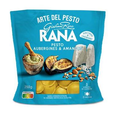 Giovanni Rana Raviolis Frais Pesto Aubergine & Amandes, 250g