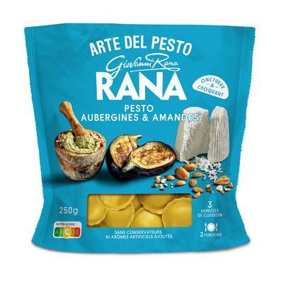 Giovanni Rana Raviolis Frais Pesto Aubergine & Amandes, 250g
