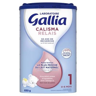 Laboratoire Gallia Lait bébé en poudre Calisma Relais 1er âge, 0-6 mois, 830g