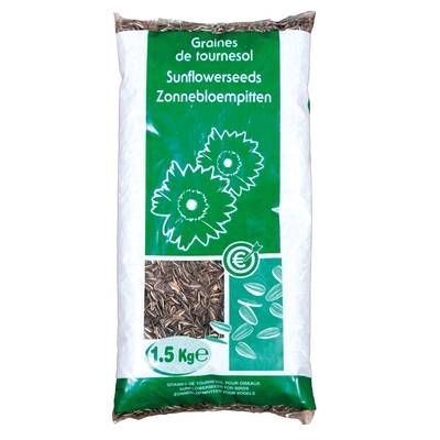 Graines de Tournesol non décortiquées pour oiseaux, 1,5kg