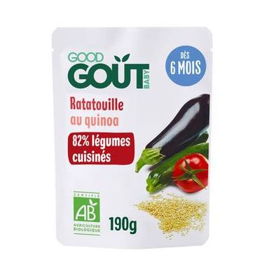 Good Goût Ratatouille au Quinoa Bio Sachet Bébé Dès 6 mois, 190g