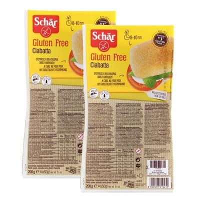 Schär Pain ciabatta sans gluten, Lot de 2x200g