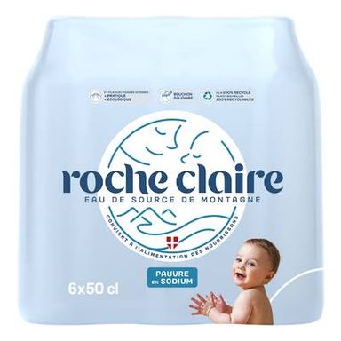 Roche Claire Eau de source de Montagne, 6x50cl