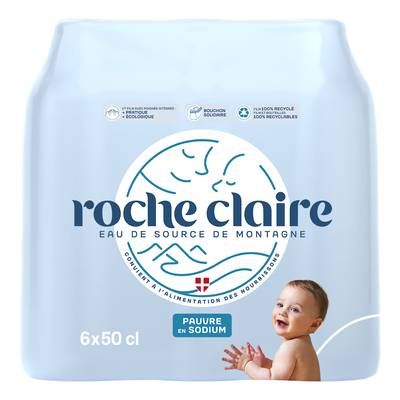 Roche Claire Eau de source de Montagne, 6x50cl