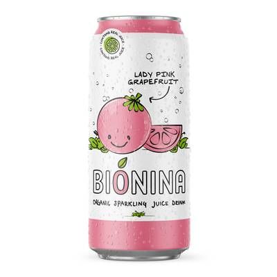 Bionina Boisson Gazeuse au Jus de Pamplemousse Bio, 33cl