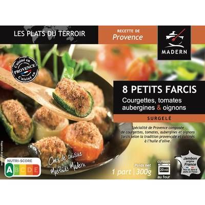 Madern Petits farcis- Courgettes, Tomates, Aubergines et Oignons, 8x37,5g