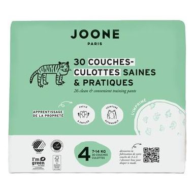 Joone Couches Culottes Bébés T4 7 - 14 kg, 30 couches culottes