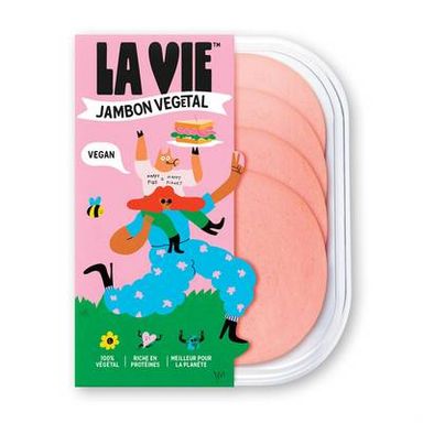La Vie Jambon Végétal Soja et Pois, 4 tranches - 120g