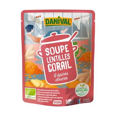 Danival Soupe de lentilles corail bio, 50cl