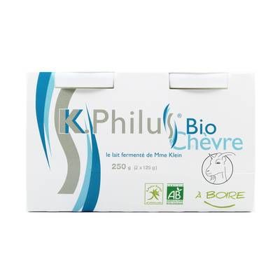 K-Philus Bio Yaourt probiotique de chèvre bio, 2x125G