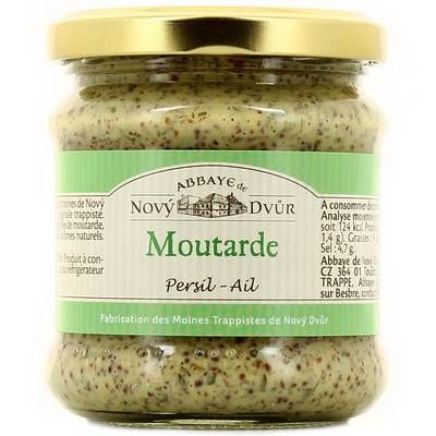 Abbaye De Novy Dvur Moutarde parfumée au persil et à l'ail, 210g