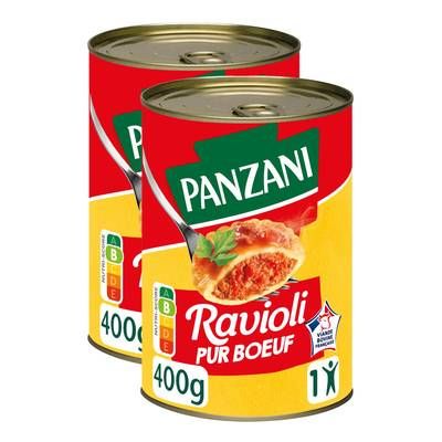 Panzani Ravioli Pur Boeuf, Lot de 2x400g