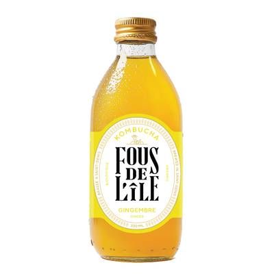 Fous de L'Ile Kombucha Gingembre Bio, 33cl