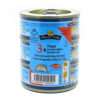 Sharon Valley Thon en morceaux au naturel, 3x160g