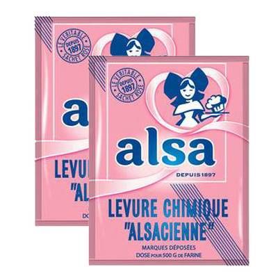 Alsa Levure chimique Alsacienne, Lot de 2x88g