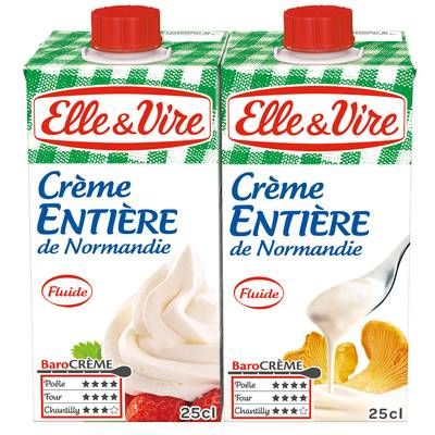Elle&Vire Crème 30% Mg Fluide UHT, 2x25cl