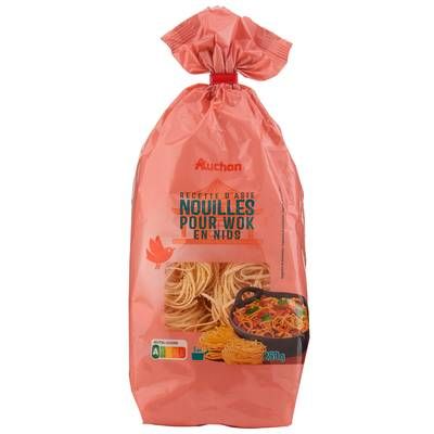 Auchan Nouilles pour wok en nids, 250g