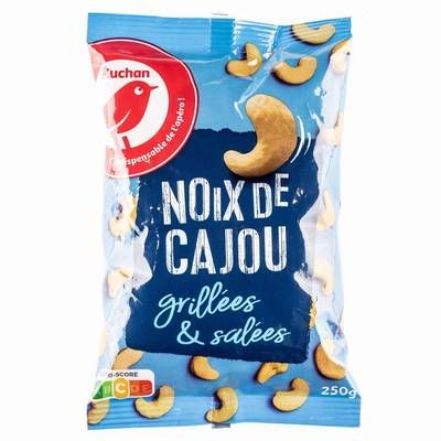 Auchan Noix de cajou grillées et salées, 250g