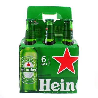 Heineken Bière Blonde 5°, 6x33cl