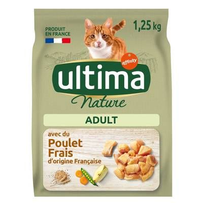 Affinity - Ultima Nature Croquettes Poulet Frais pour Chat Adulte, 1,25 kg