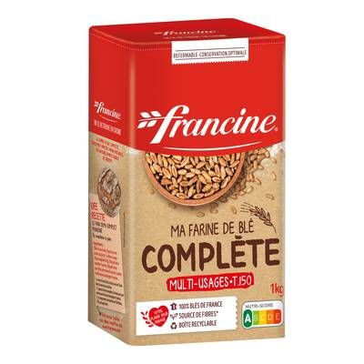 Francine Farine de blé complète type 150, 1kg