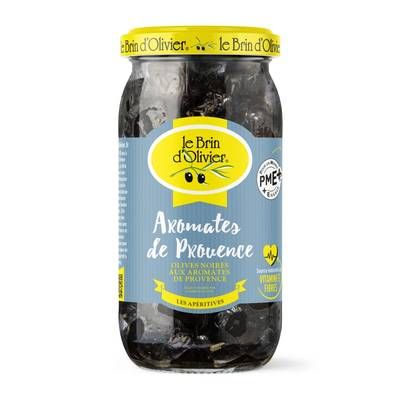 Le Brin d'Olivier Olives noires aux aromates de Provence, 250g