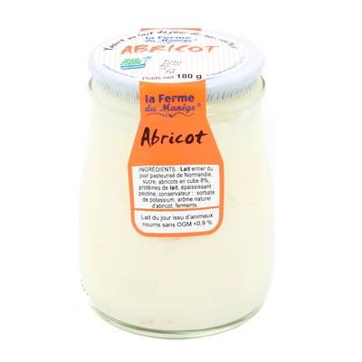 La Ferme du manège Yaourt brassé au lait entier abricot, 1x180g