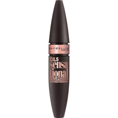 Gemey Maybelline Mascara Cils Sensational Voluptuous aux huiles précieuses, Noir - 9.5ml