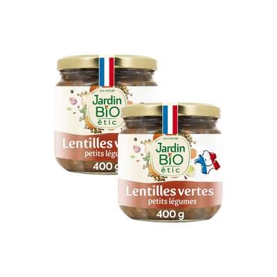 Jardin Bio Etic Lentilles Vertes Petits Légumes Bio, Lot de 2x400g