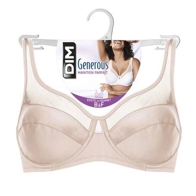 Dim Soutien Gorge Generous NewSkin Nacre, Taille 100 B