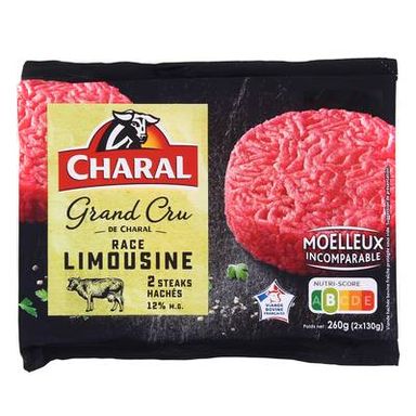 Charal Steaks Hachés 12%MG Race Limousine Grand Cru, 2x130g