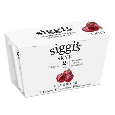 Siggi's Skyr 2%mg Framboise, 2x140g