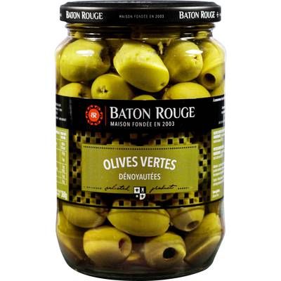 Baton rouge Olives vertes dénoyautées, 360g
