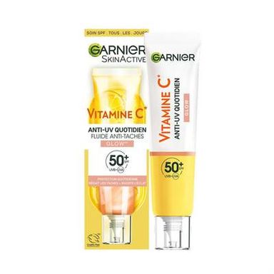 Garnier SkinActive  Crème Hydratante Visage Anti-UV Quotidien Glow SPF50+, 40ml