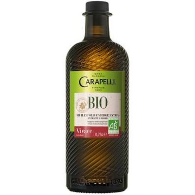 Carapelli Huile d'Olive Vierge Extra Vivace Bio Fruitée, 75cl