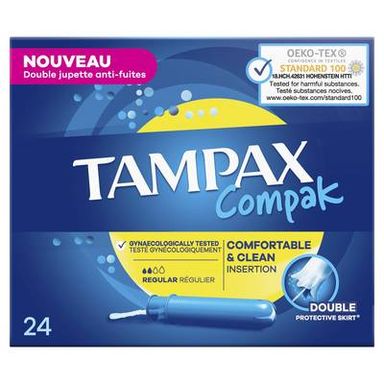 Tampax Tampons compak régulier, 24 Pièces