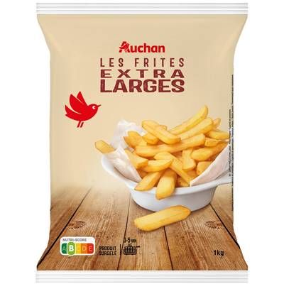 Auchan Frites extra larges, 1kg