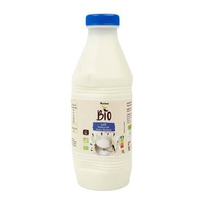 Auchan BIO Lait pasteurisé demi-écrémé bio, 1L