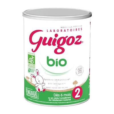 Guigoz Lait bébé en poudre Optipro Bio 2ème âge, 6-12 mois, 800g