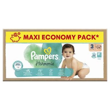 Pampers Harmonie Couches Bébés Harmonie 6-10kg T3, 96 couches
