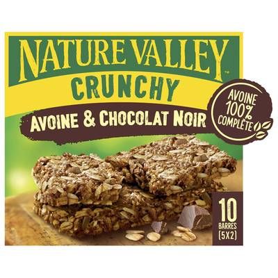 Nature Valley Barres avoine chocolat crunchy 210g, 10 Barres