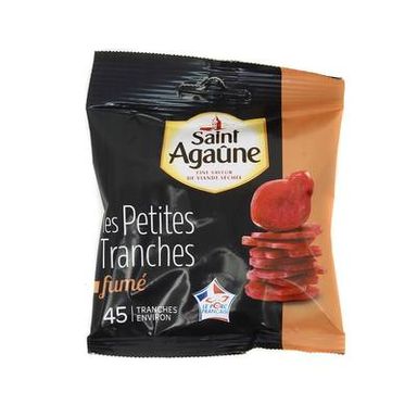 Saint Agaûne Les P'tites Tranches de Viande Séchée Fumée, 70g
