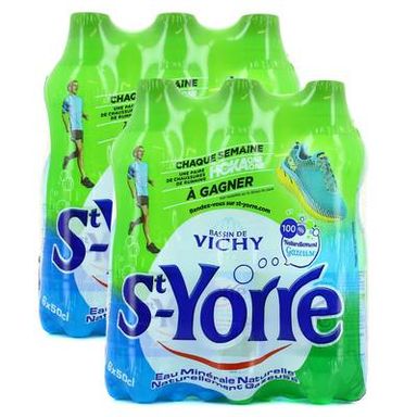 Saint Yorre Eau gazeuse minérale naturelle, Lot de 2 - 6x50cl