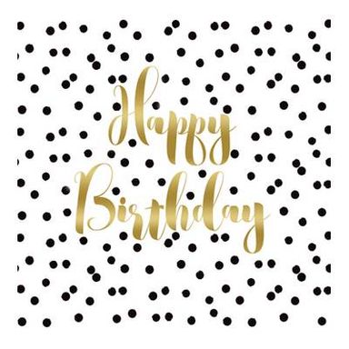 Paperproducts Design Serviettes papier Happy Birthday, 20 serviettes de 33 x 33 cm
