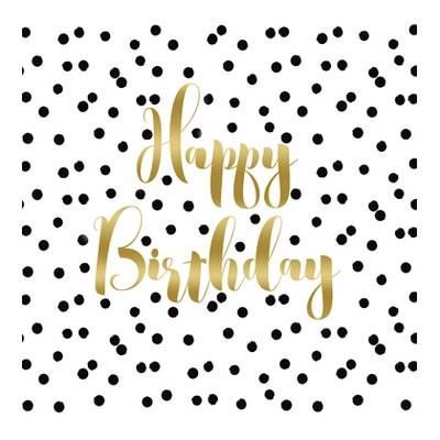 Paperproducts Design Serviettes papier Happy Birthday, 20 serviettes de 33 x 33 cm
