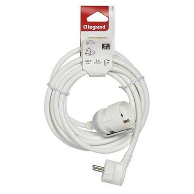 Legrand Rallonge domestique 2P+T blanc, 5  m