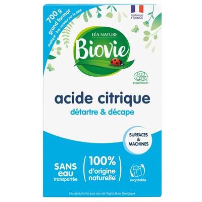 Biovie Acide Citrique Multi-Usage Détartrant Dégraissant Ecologique, 700g