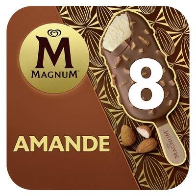Magnum Bâtonnets Amande, 8 bâtonnets - 600g