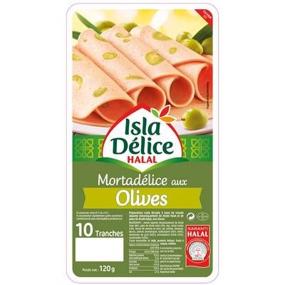 Isla Délice Mortadelle aux Olives - Halal, 10 tranches - 120g