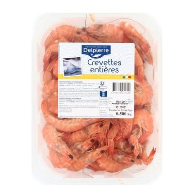 Delpierre Crevettes entières, 500g